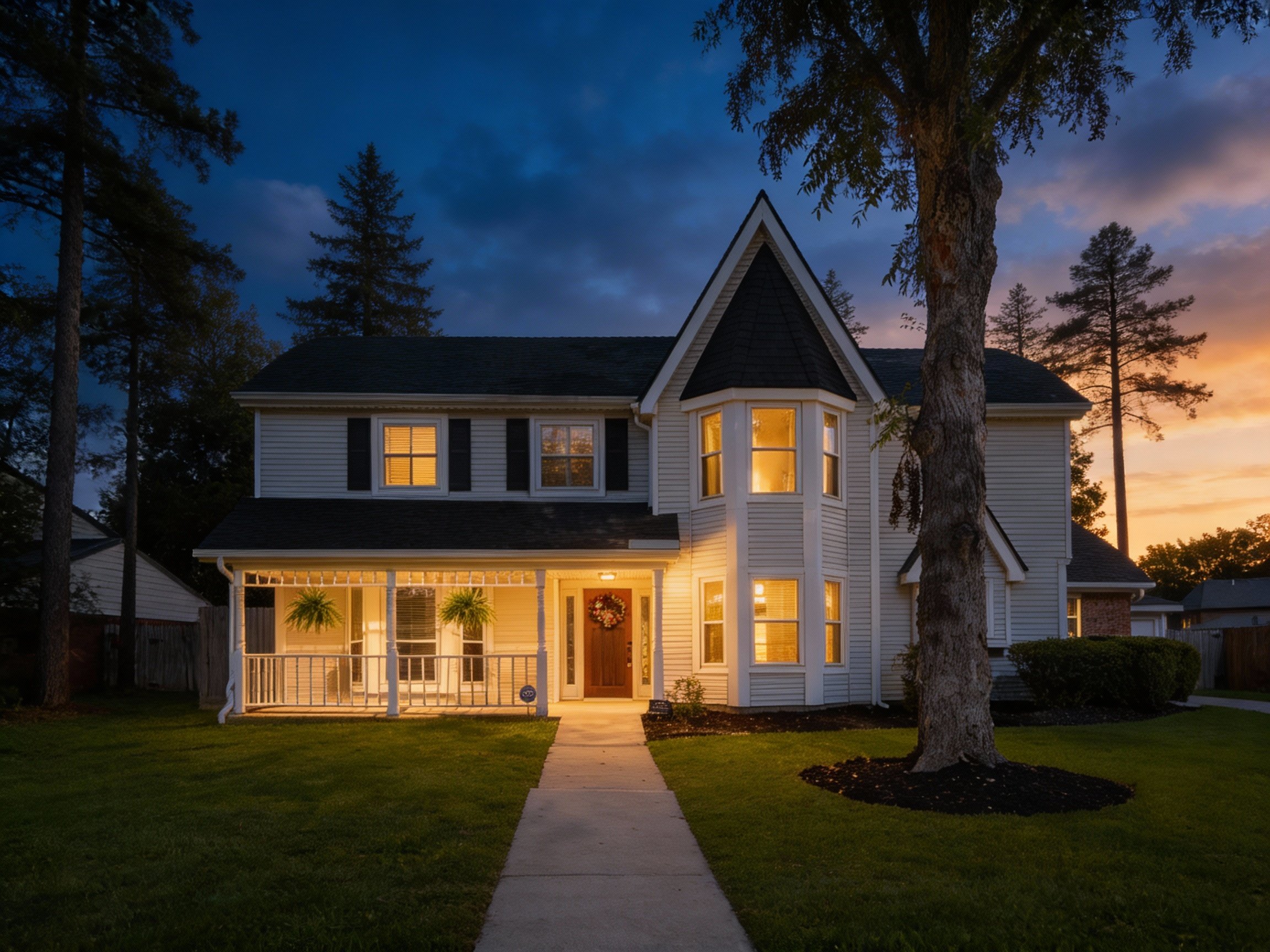 Twilight photo of a Houston luxury listing by Frank Salas Reflections